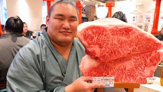 The Worlds Strongest and Heaviest Sumo Wrestlers EAT Japanese BBQ [upl. by Moht]