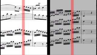 BWV 1050  Brandenburg Concerto No5 Scrolling [upl. by Iarahs]