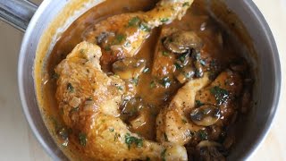 Hunters Chicken Recipe  Chicken Chasseur By the French Cooking Academy [upl. by Morrison]