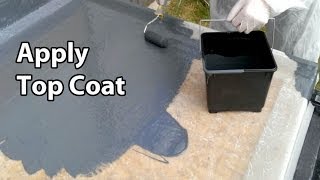 Part 5 Fibreglass RoofingTopcoat  GRP Flat roof colour [upl. by Cirederf111]