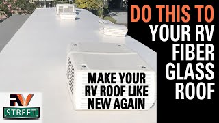 RV FIBERGLASS ROOF COATING amp GUTTER SEALANT REPAIR [upl. by Henarat]