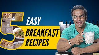 5 Healthy Veg Breakfast Options  High Protein  Yatinder Singh [upl. by Mehetabel9]