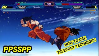 All Teleport Technique Shin Budokai 2  TIPS amp TRICKS GAME PPSSPP [upl. by Demah]