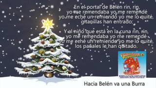 Hacia Belén Va una Burra con Letra [upl. by Ymirej159]