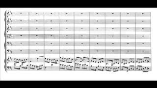 Bach  Concerto brandeburghese n 5  III mov Allegro score [upl. by Hulburt]