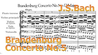 Brandenburg Concerto No 5【Score】sheet music BWV 1050 D major [upl. by Zack]