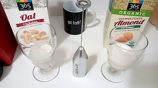 Oat Milk vs Almond Milk part 2 Frothing Test [upl. by Ymeraj139]