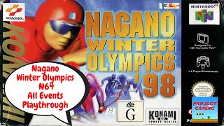 Nagano Winter Olympics 98 N64 All Events Playthrough [upl. by Benisch]