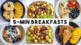 EASY 5MINUTE BREAKFAST IDEAS vegan [upl. by Lemkul]