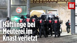 Gefängnismeuterei Polizei stürmt Knast in Thüringen  JVA Untermaßfeld [upl. by Shay293]